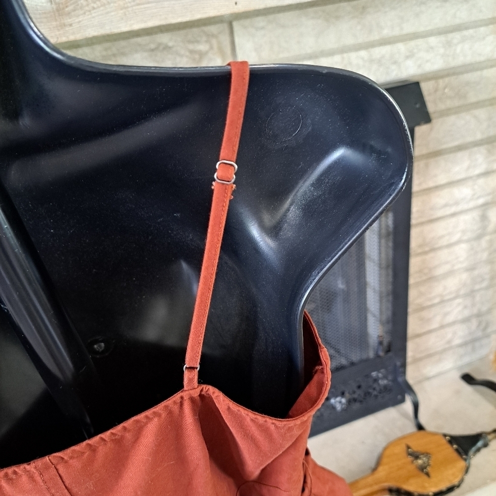 Future Collective Size 2 Women's Rust Color Midi Dress Sleeveless Adjustable - Picture 7 of 12